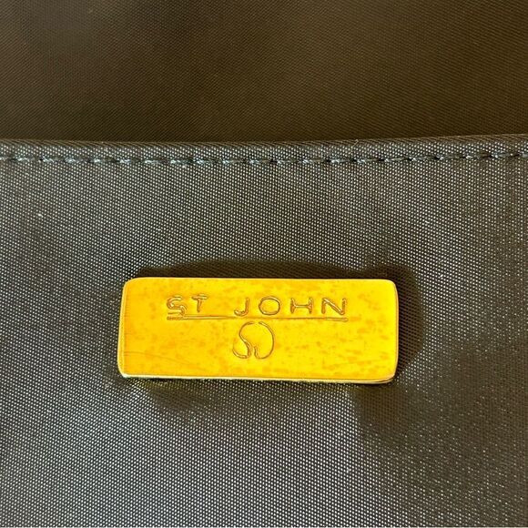 St John ladies Bag black gold double handle nylon capsule packable minimalist - Picture 3 of 13